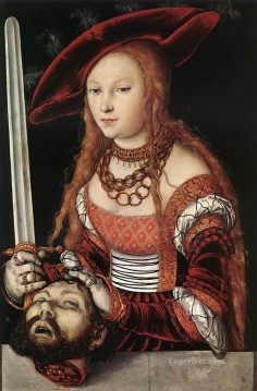  Luca Lienzo - Judith con cabeza de Holofernes Renacimiento Lucas Cranach el Viejo